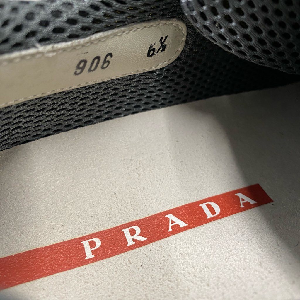 6c5 PRADA SPORTS プラダ スポーツ ローカット スニーカー 6 1/2 ホワイト ランナー vibram シューズ