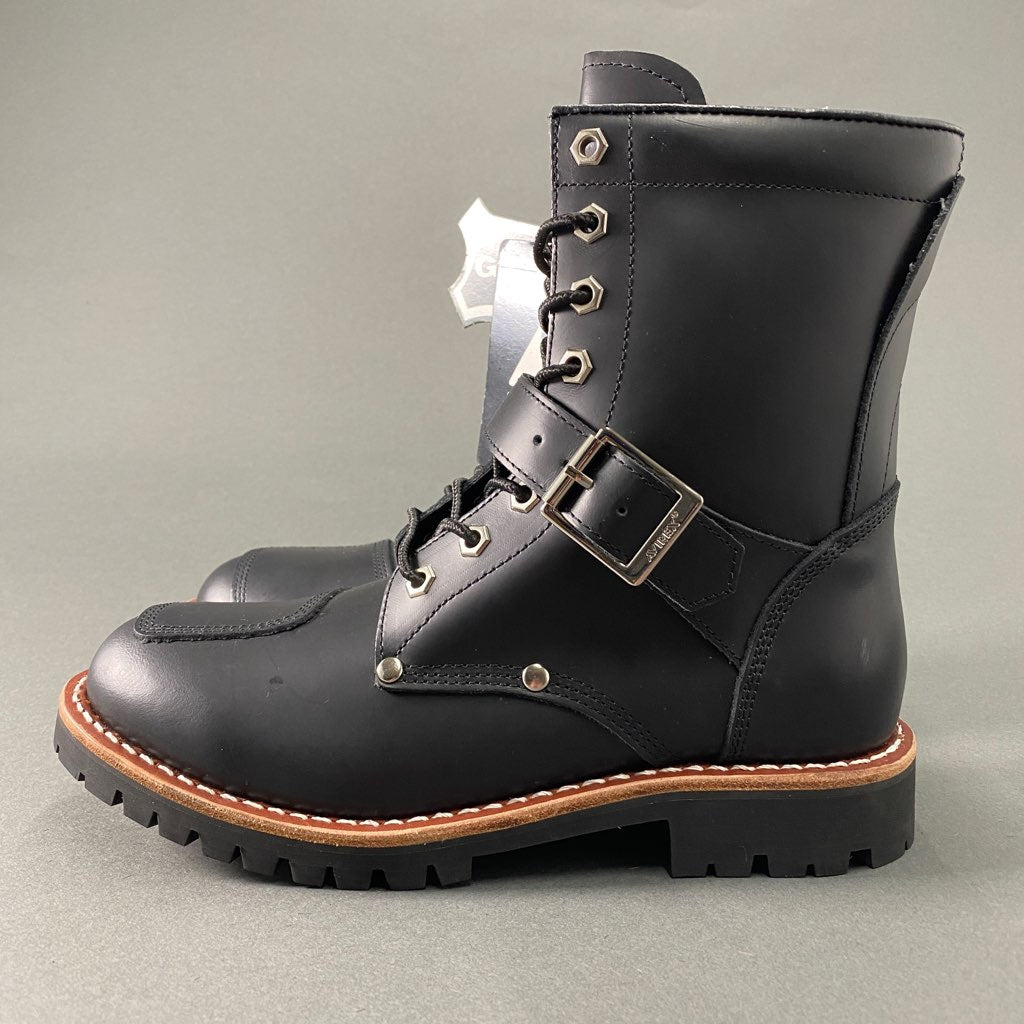 2a30 《未使用》 AVIREX アヴィレックス BIKER BOOTS AV2100 YAMATO バイカーブーツ ブラック レザー シューズ タグ付