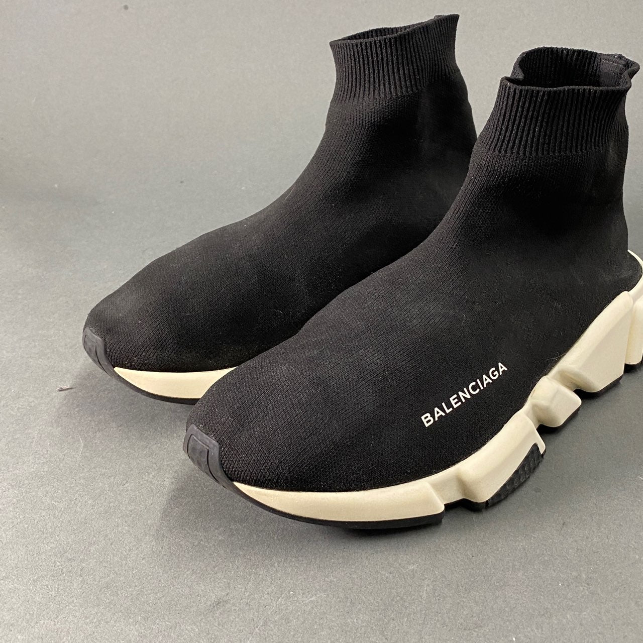 1L21 BALENCIAGA バレンシアガ スピードトレーナー ソックススニーカー 40 ブラック シューズ イタリア製