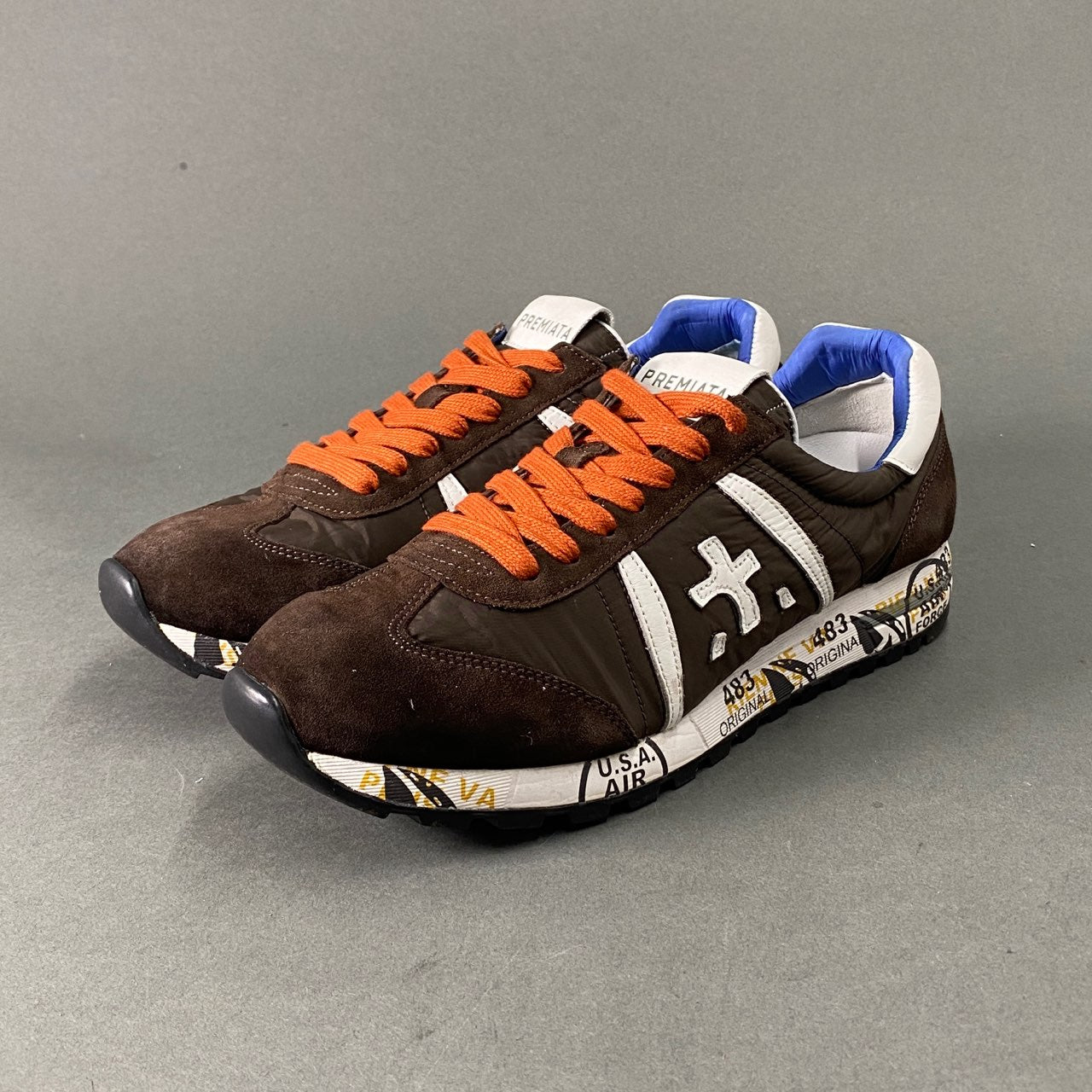 1L21 PREMIATA プレミアータ ERIC エリック スニーカー 40 ブラウン スウェード シューズ 483 スポーツライン