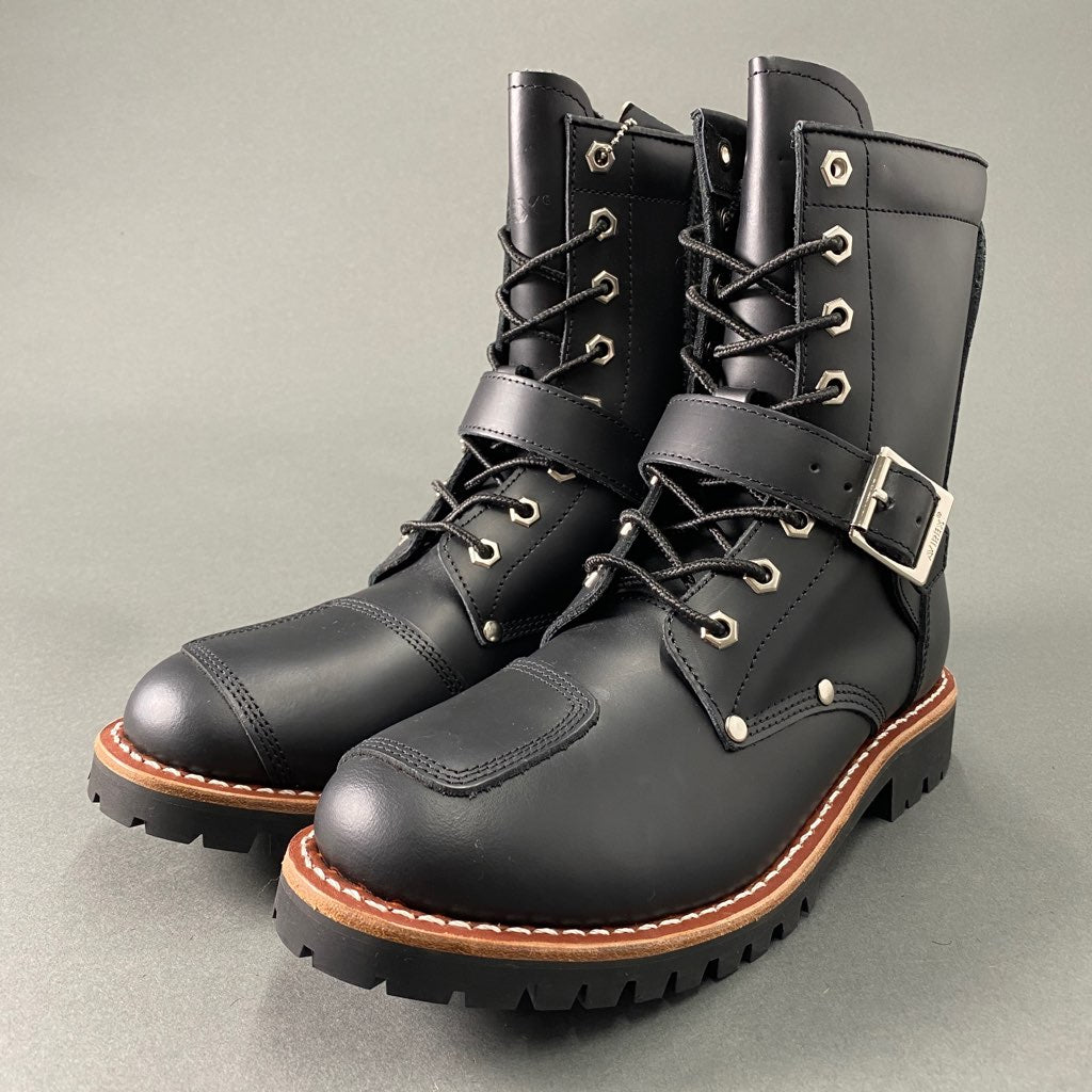 2a30 《未使用》 AVIREX アヴィレックス BIKER BOOTS AV2100 YAMATO バイカーブーツ ブラック レザー シューズ タグ付