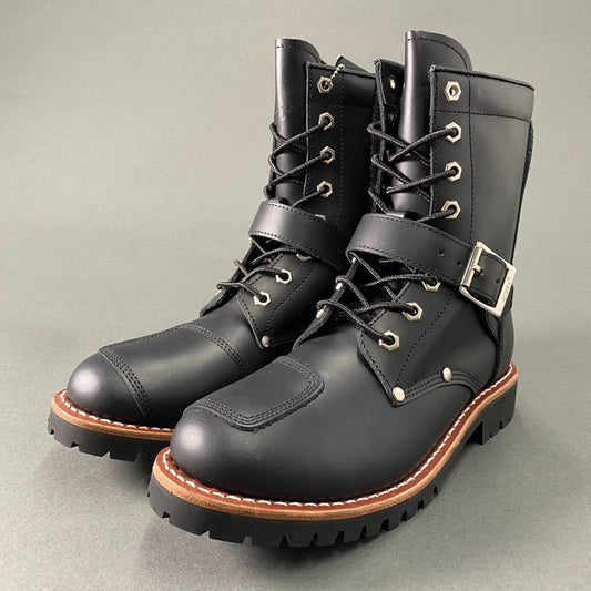 2a30 《未使用》 AVIREX アヴィレックス BIKER BOOTS AV2100 YAMATO バイカーブーツ ブラック レザー シューズ タグ付