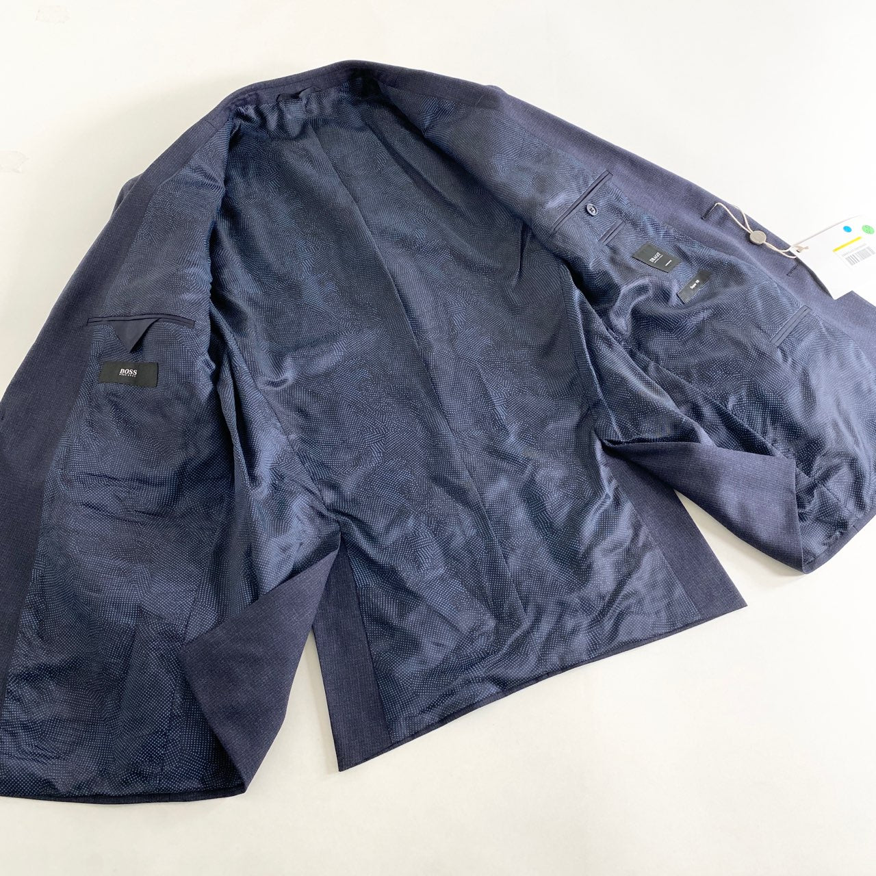 39L12《未使用》HUGO BOSS ヒューゴボス DRAGO Super110 セットアップ スーツ 52 XL ネイビー フォーマル ビジネス