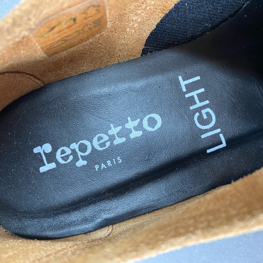 1b29 《美品》 定価￥68,200 repetto レペット GORDON スエードレザー レースアップシューズ 36 キャメル 厚底 ポルトガル製