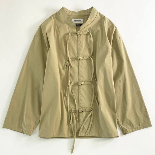 17e17 美品 DISCOVERD ディスカバード 21SS LIMONTA NYLON SHIRT BLOUSON チャイナシャツブルゾン サイズ2 ベージュ メンズ リモンタ社