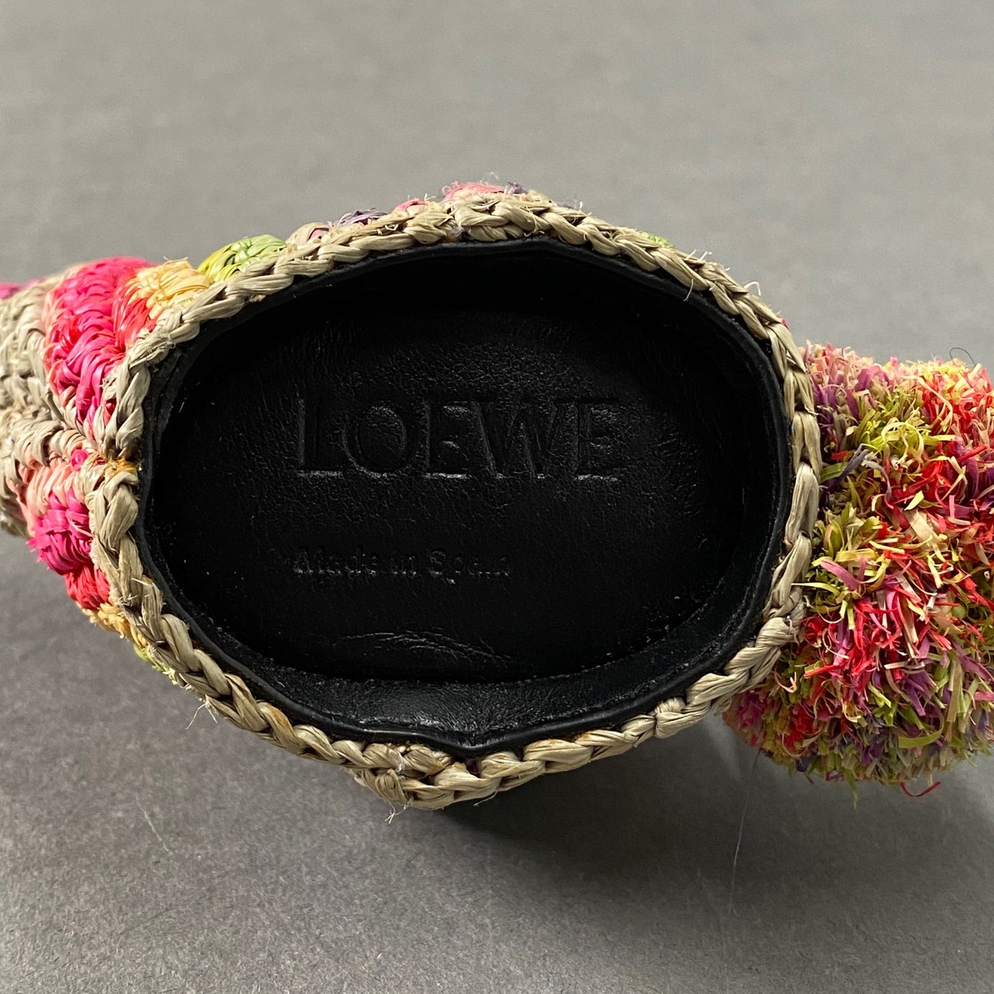 A25 LOEWE ロエベ バニーチャーム コインケース レインボー マルチカラー 小物ポーチ 小銭入れ キーリング キーホルダー ウサギ ラビット