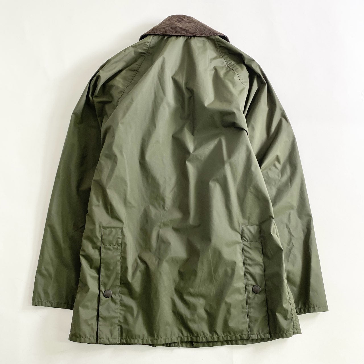 33L7《美品》Barbour バブアー BEDALE ビデイル ナイロンジャケット S カーキ 羽織 上着 カバーオール