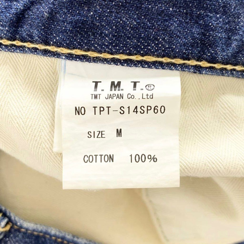 32h21 《美品》 TMT ティーエムティー ヴィンテージ加工デニムパンツ M インディゴ メンズ DENIM PANTS リペア ダメージ加工