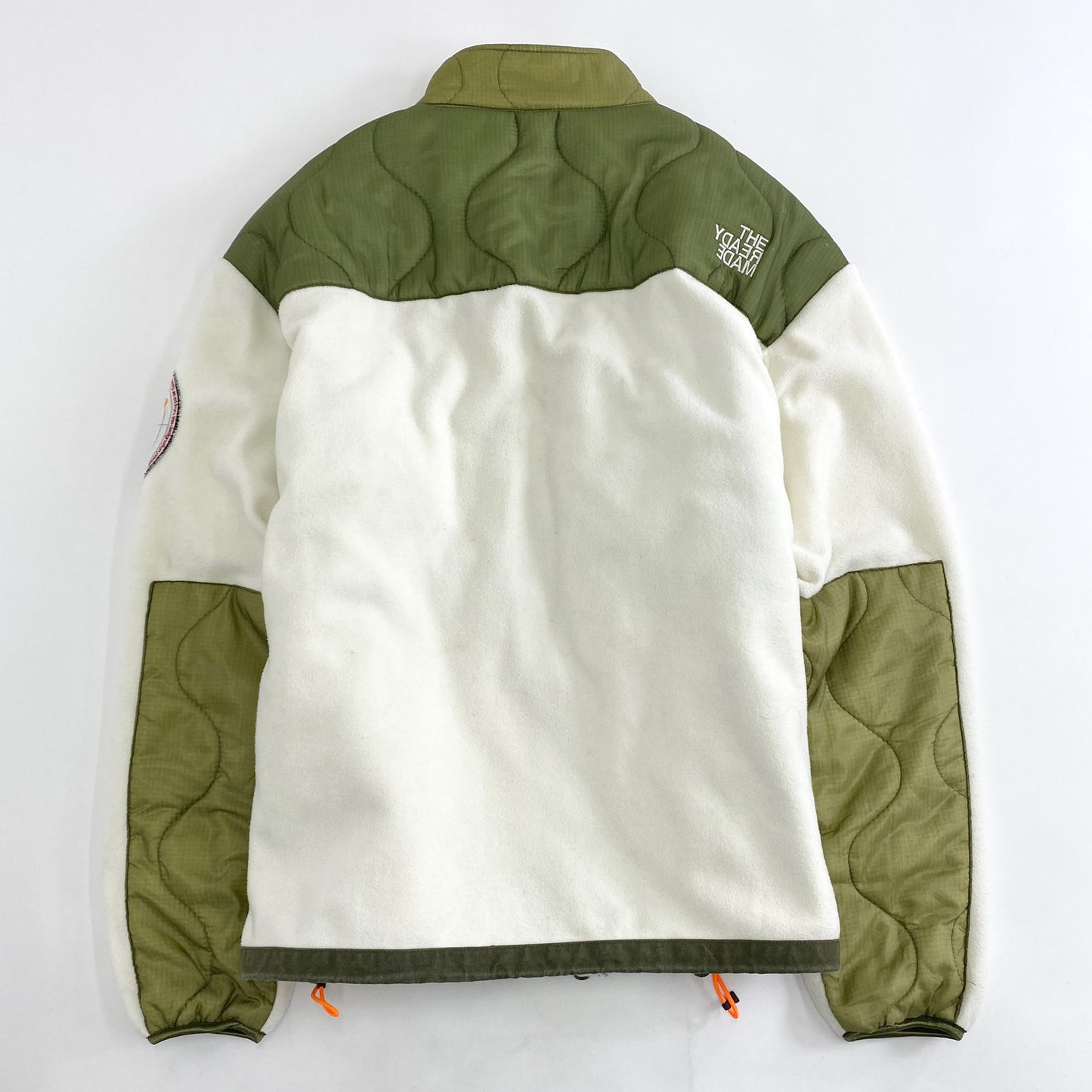 63k9 READY MADE レディメイド 20AW Fleece Jacket フリースジャケット ライナー切替 2 カーキ ホワイト ブルゾン アウター 羽織 上着