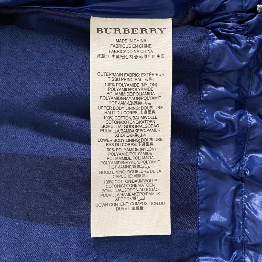 18b3 BURBERRY BRIT バーバリー ブリット ダウンコート S ネイビー アウター ダウンジャケット GOOSE DOWN COAT