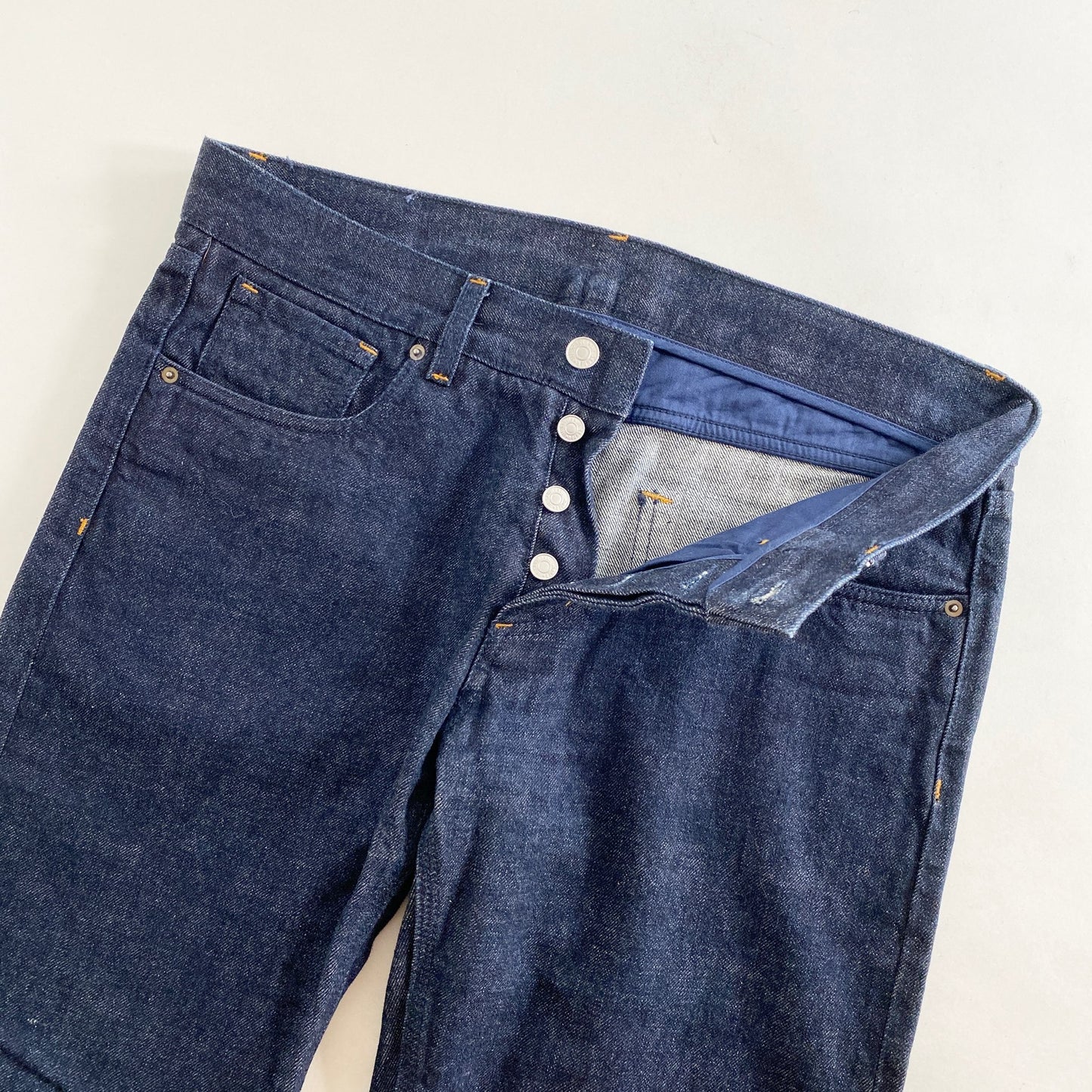 45L2《美品》イタリア製 JIL SANDER ジルサンダー セルビッチリジットデニムパンツ 32 インディゴ ジーンズ 濃紺 DENIM PANTS