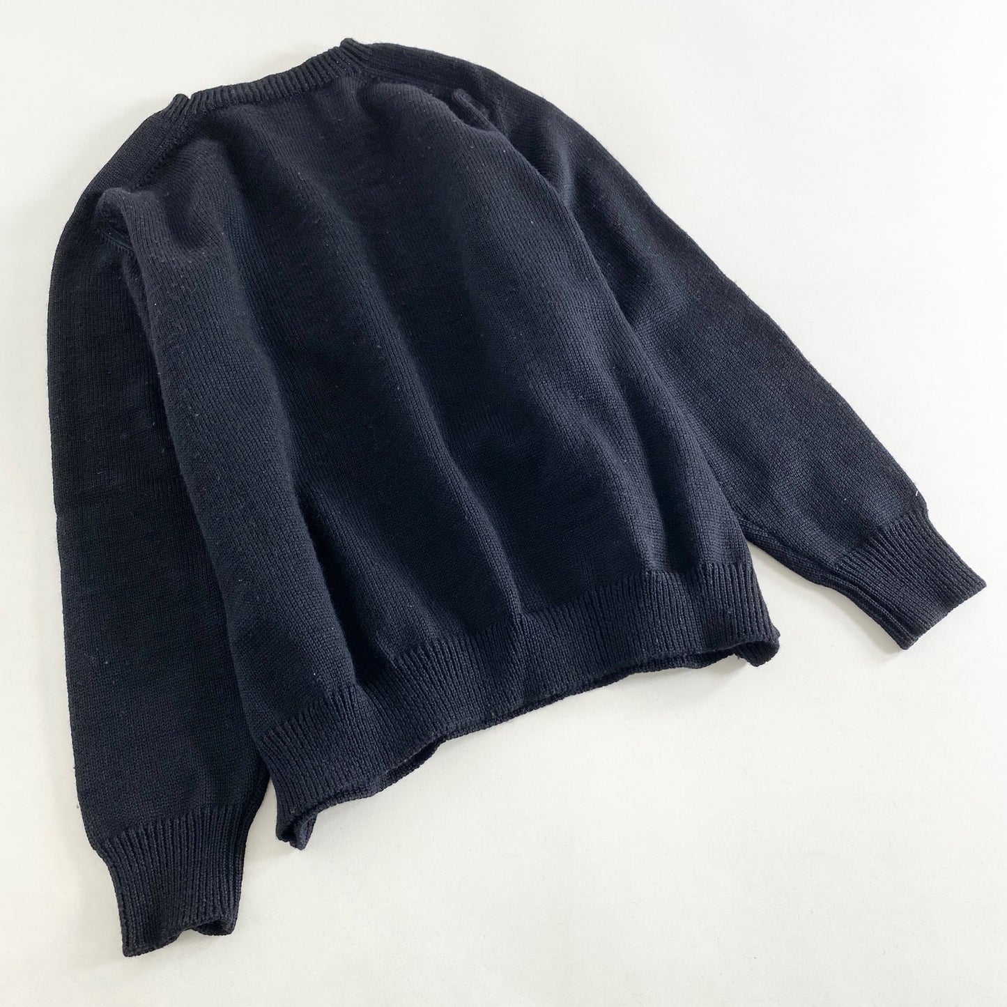 27L14 MARKAWARE マーカウェア ウールニットトップ 1 ブラック セーター 秋冬 ラグラン 長袖 WOOL KNIT SWEATER