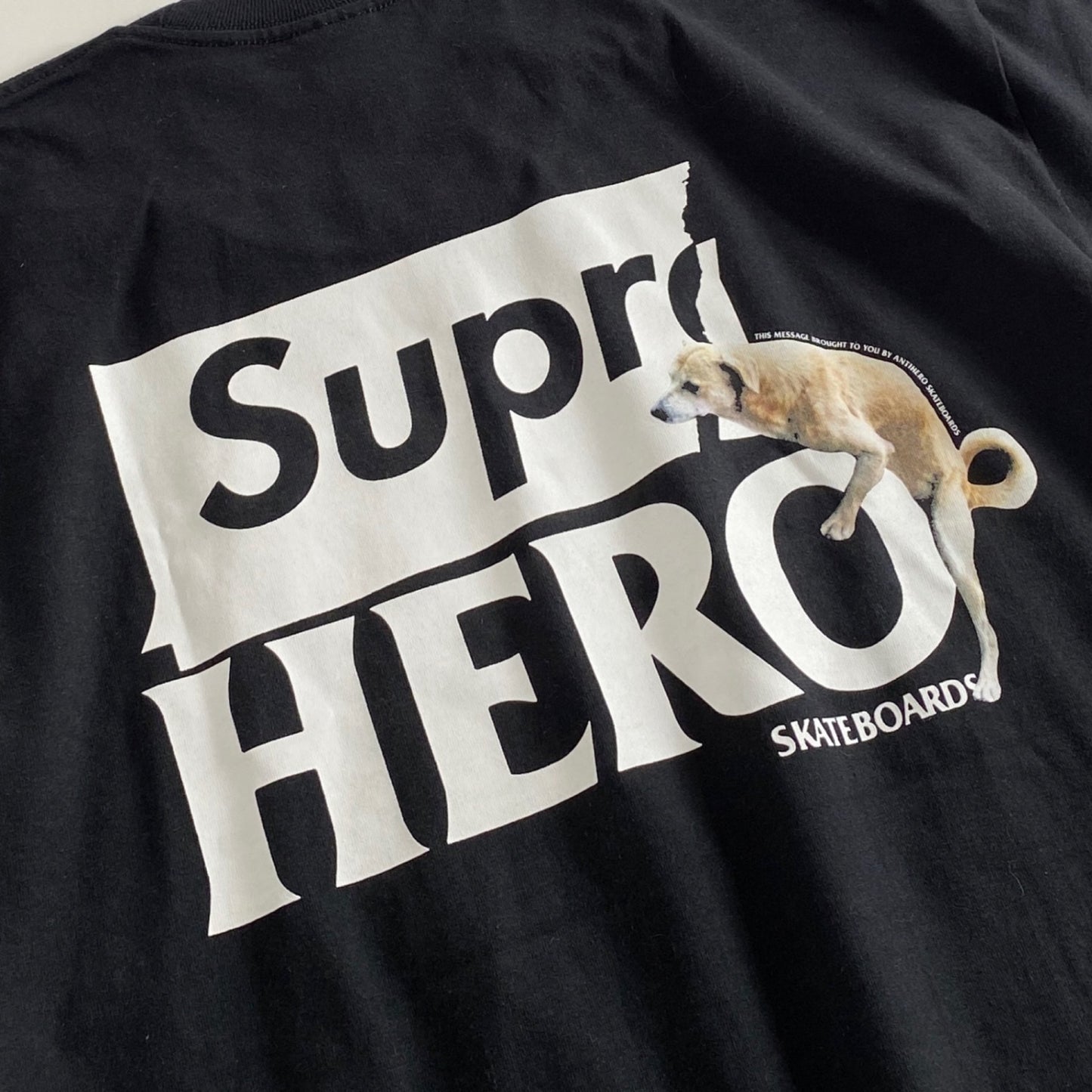 53a31 《美品》 Supreme シュプリーム × ANTI HERO アンチヒーロー 22SS Dog Tee ドッグTシャツ XL ブラック カットソー