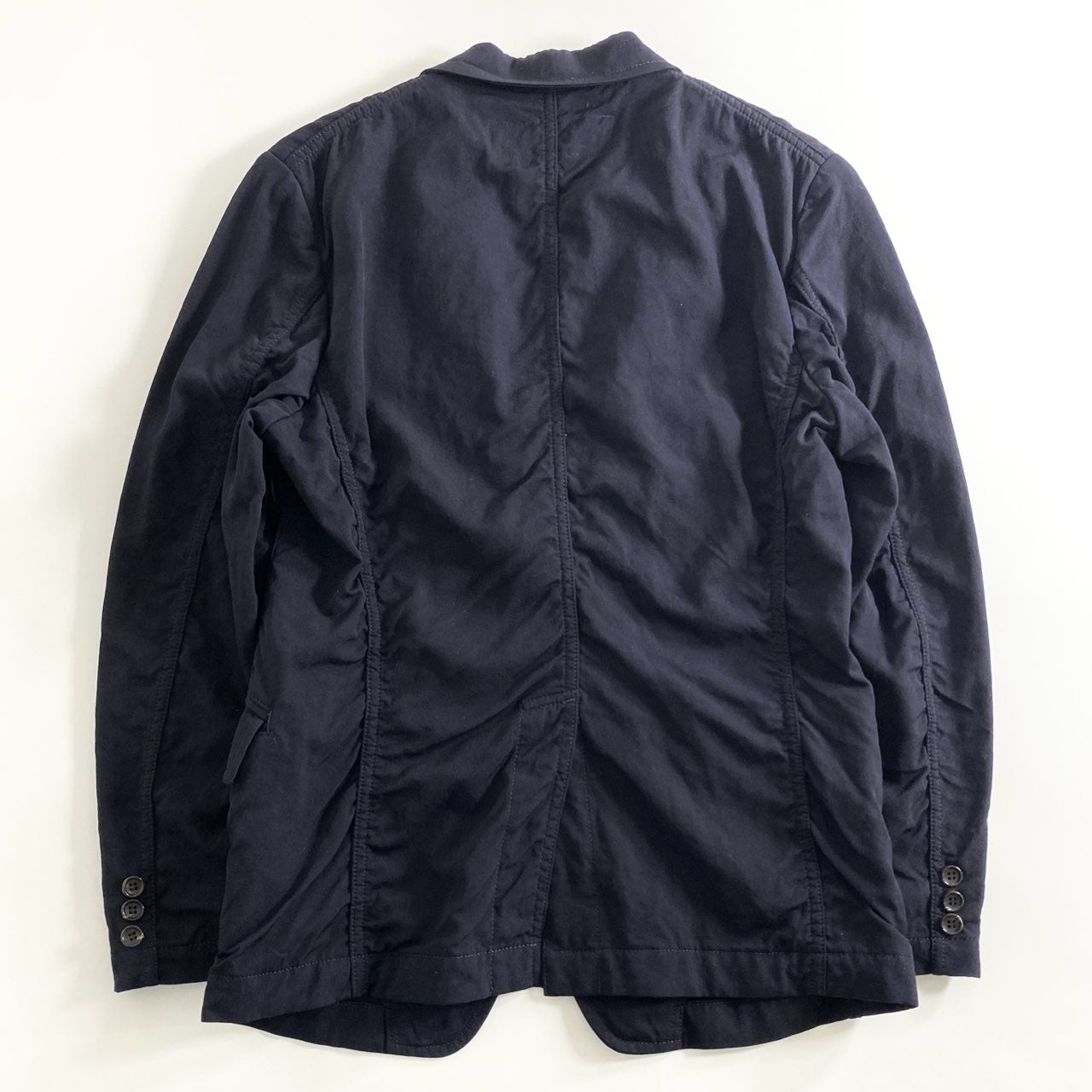 25a30 COMME des GARCONS HOMME コムデギャルソンオム 日本製 HB-J101 ウールギャバ 2Bテーラードジャケット ブレザー AD2018 XSサイズ ネイビー ウール MADE IN JAPAN