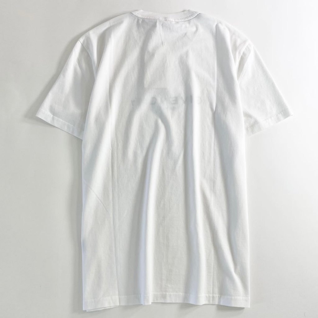 7e20 未使用タグ付 GIVENCHY ジバンシー VINTAGE SLIM FIT T-SHIRT サイズL ホワイト メンズ Tシャツ 半袖 ロゴプリント クルーネック