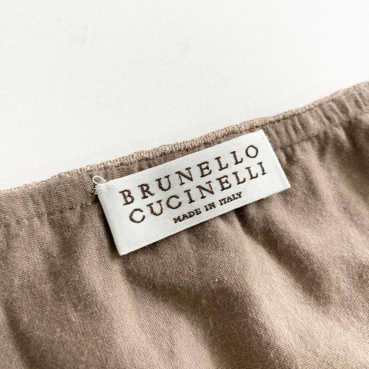 54j7 《美品》 BRUNELLO CUCINELLI ブルネロクチネリ チュールトップ サイズXS ブラウン レディース ノースリーブ ストレッチネットカットソー