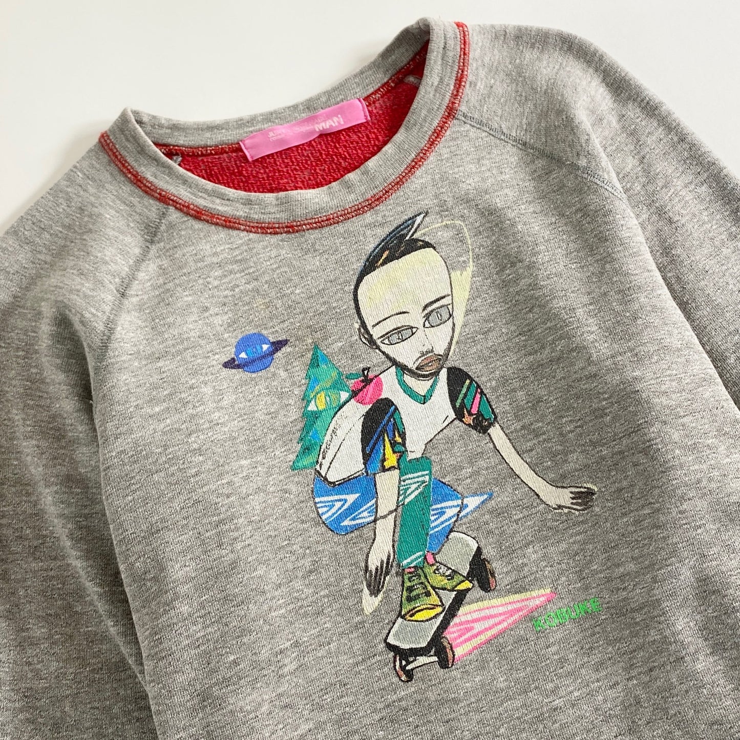 30a28 JUNYA WATANABE MAN COMME des GARCONS ジュンヤワタナベ コムデギャルソン × KOBUKE 古武家賢太郎 スウェットトップ トレーナー グレー