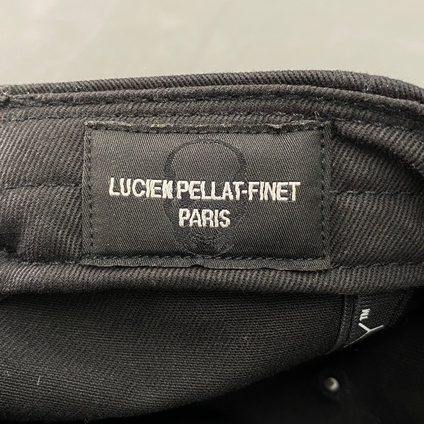 k7 LUCIEN PELLAT-FINET ルシアンぺラフィネ NEWERA ニューエラ 6パネルキャップ バックベルト F ブラック コットン 刺繍ロゴ