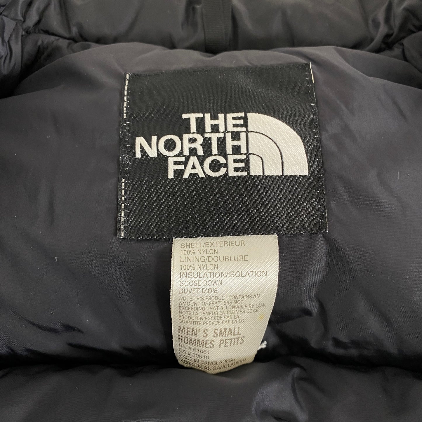 64L14 THE NORTH FACE ノースフェイス ダウンジャケット ヌプシ 700 S ブラック ダウン80％ ナイロン 上着